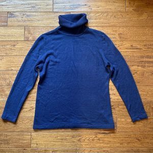 Jennie And Ray Navy Blue Turtleneck Sweater